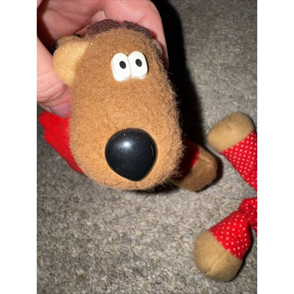 Vtg 1986 Hallmark Randy Ramona Set Reindeer Mini Plush Figure Toy Christmas